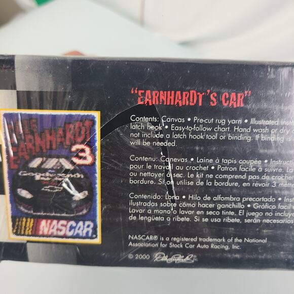 Nascar Dale Earnhardt #3 Latch Hook Rug Kit Nascar Black Car 2000 New Sealed - Picture 9 of 11